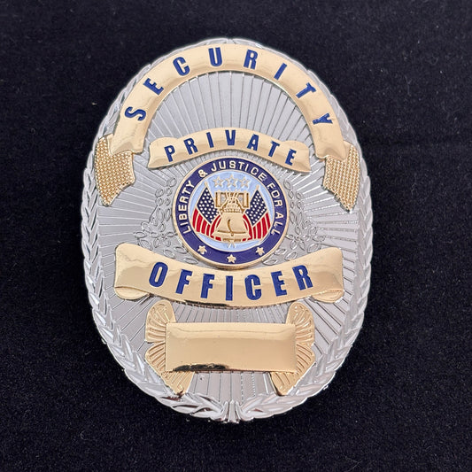 Réplique de badge privé d'agent de sécurité Liberty &amp; Justice For All, accessoires de film, numéro personnalisable