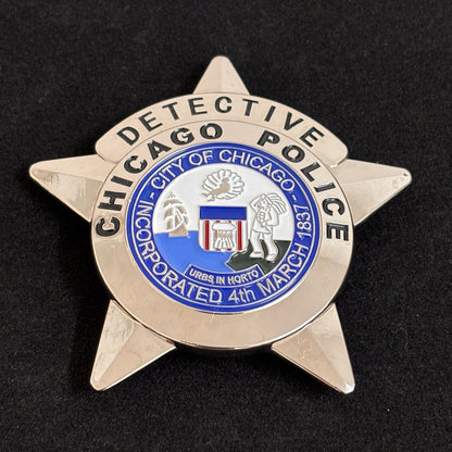 Réplique de badge du CPD de Chicago DETECTIVE, accessoire de cinéma, numéro personnalisable
