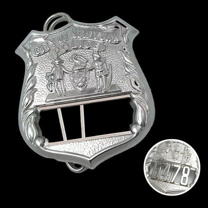 Réplique d'insigne de police de New York NYPD, accessoires de cinéma, numéro personnalisable
