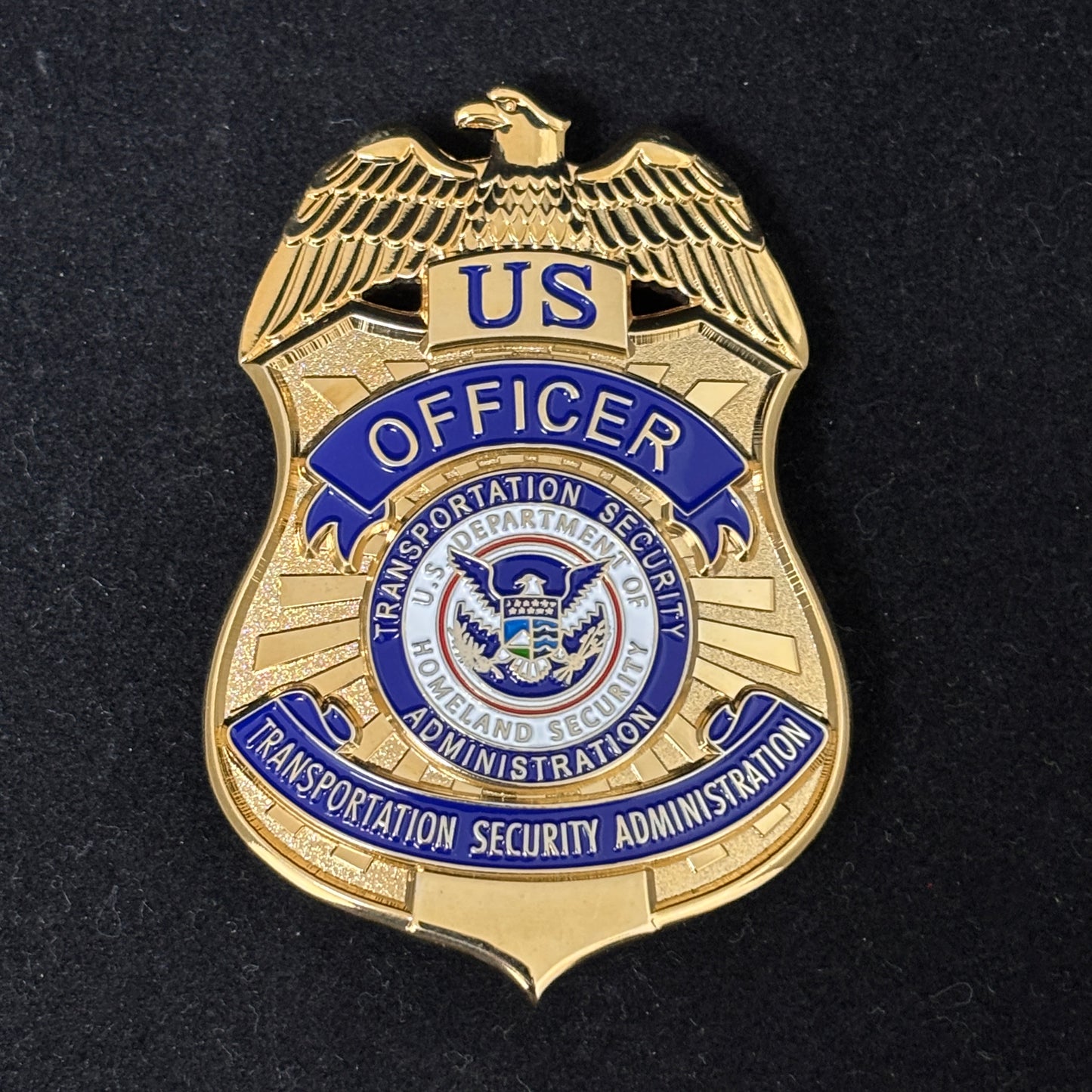 3 TSA US Transportation Security Administration Badge Set Replika Filmrequisiten