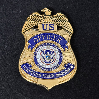 3 TSA US Transportation Security Administration Badge Set Replika Filmrequisiten