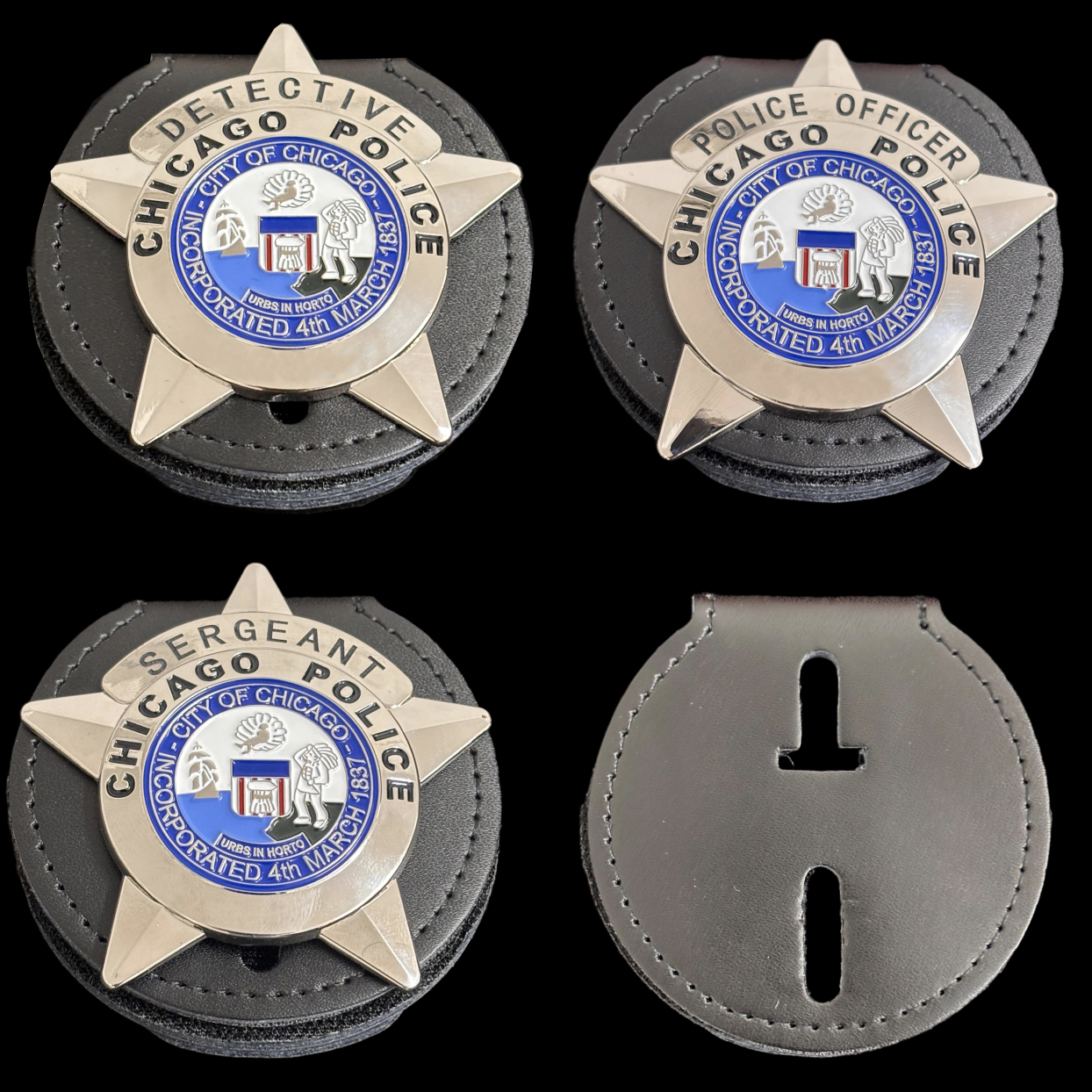 Réplique de l'insigne du sergent-détective de la police de Chicago du CPD, accessoires de cinéma
