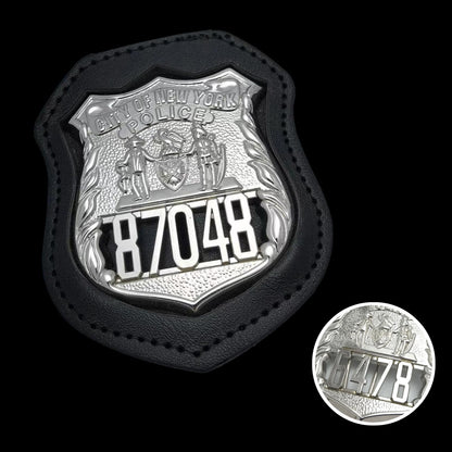 Réplique d'insigne de police de New York NYPD, accessoires de cinéma, numéro personnalisable