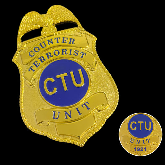 Réplique de l'insigne de l'unité antiterroriste américaine CTU, accessoires de cinéma, numéro personnalisable