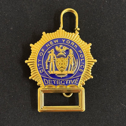 NYPD New York Polizei Detektiv Abzeichen Replik Film Requisiten anpassbare Nummer
