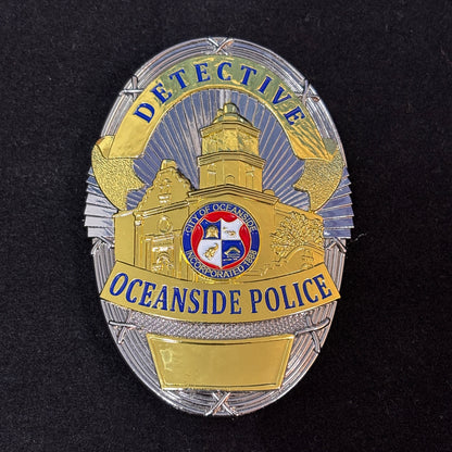 Badge de police américain du détective Oceanside avec numéro personnalisable