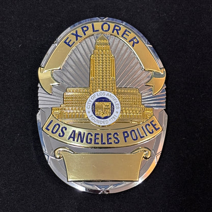 LAPD Los Angeles Explorer Polizei Büro Abzeichen anpassbare Nummer 