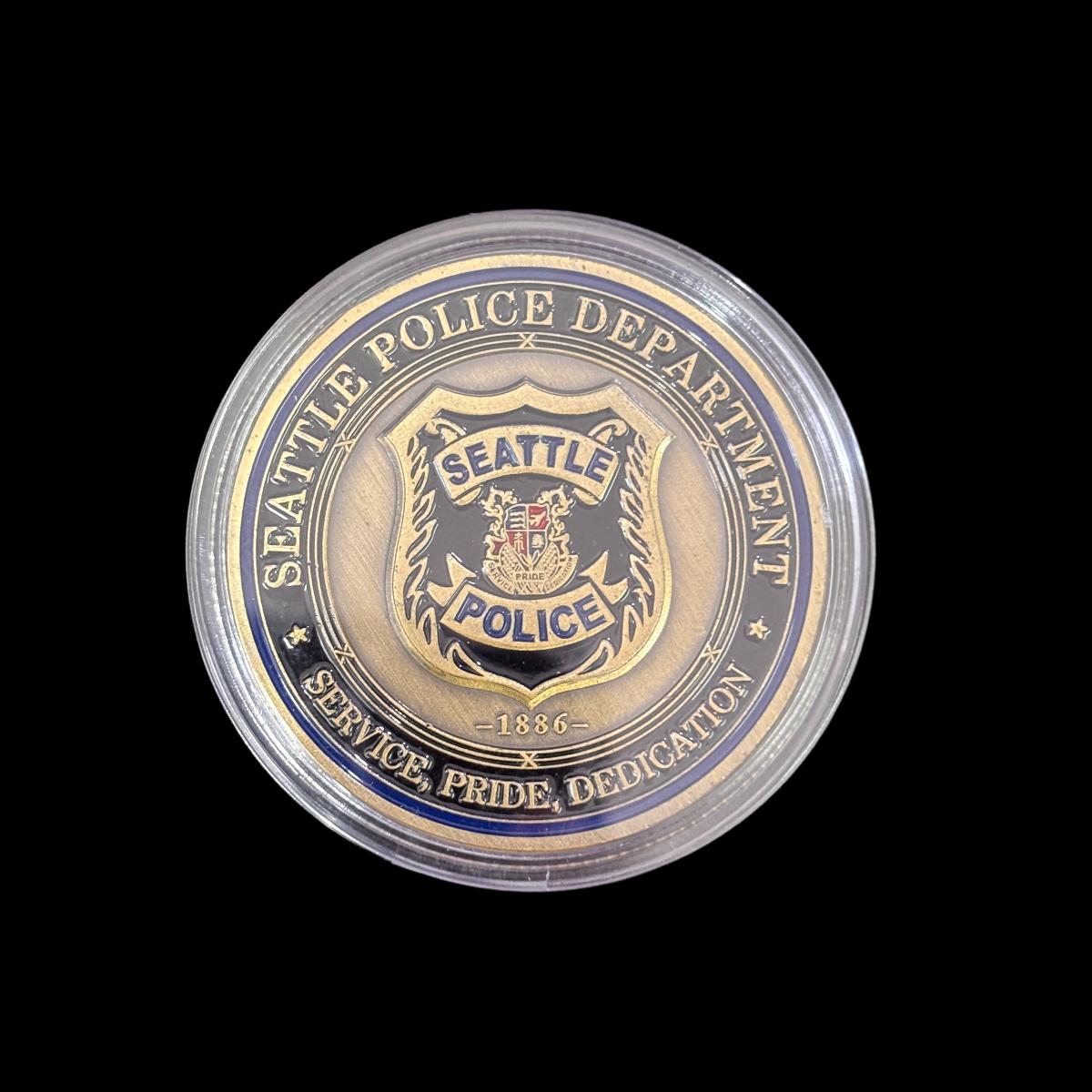 SEATTLE POLICE DEPARTMENT SERVICE PRIDE, DEDICATION Challenge-Münze