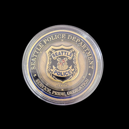 SEATTLE POLICE DEPARTMENT SERVICE PRIDE, DEDICATION Challenge-Münze