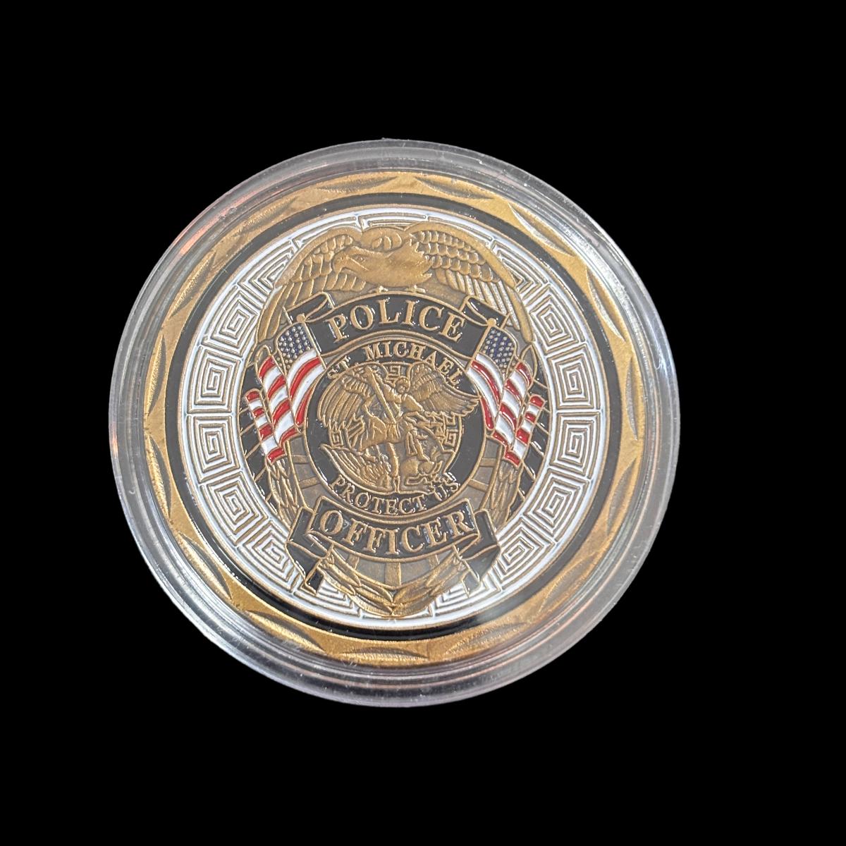 St. Michael schützt US-Polizeibeamter Challenge Coin