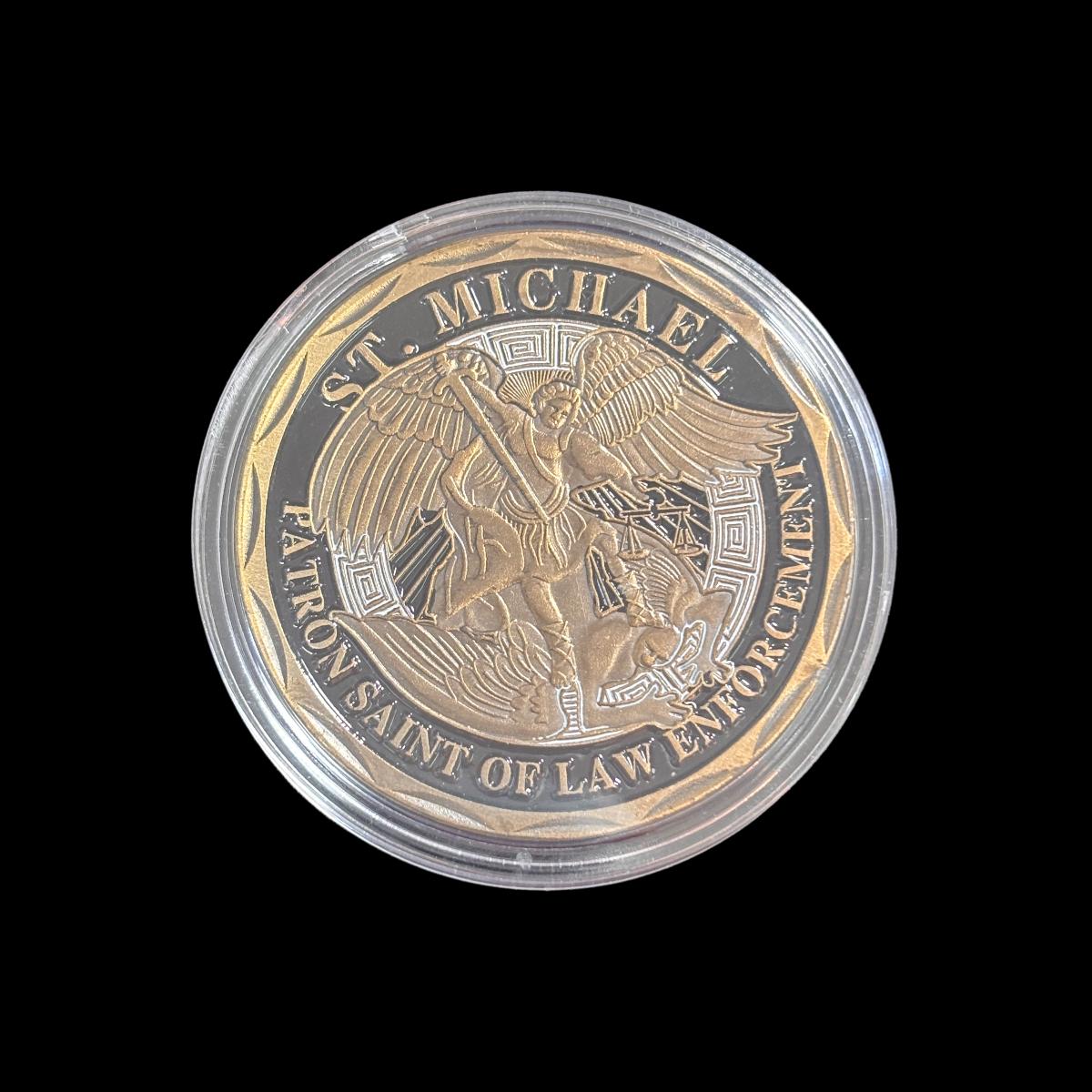 St. Michael schützt US-Polizeibeamter Challenge Coin