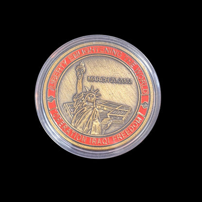 OPERATION IRAQI FREEDOM LIBERTY ENLIGHTENING THE WORLD Herausforderungsmünze