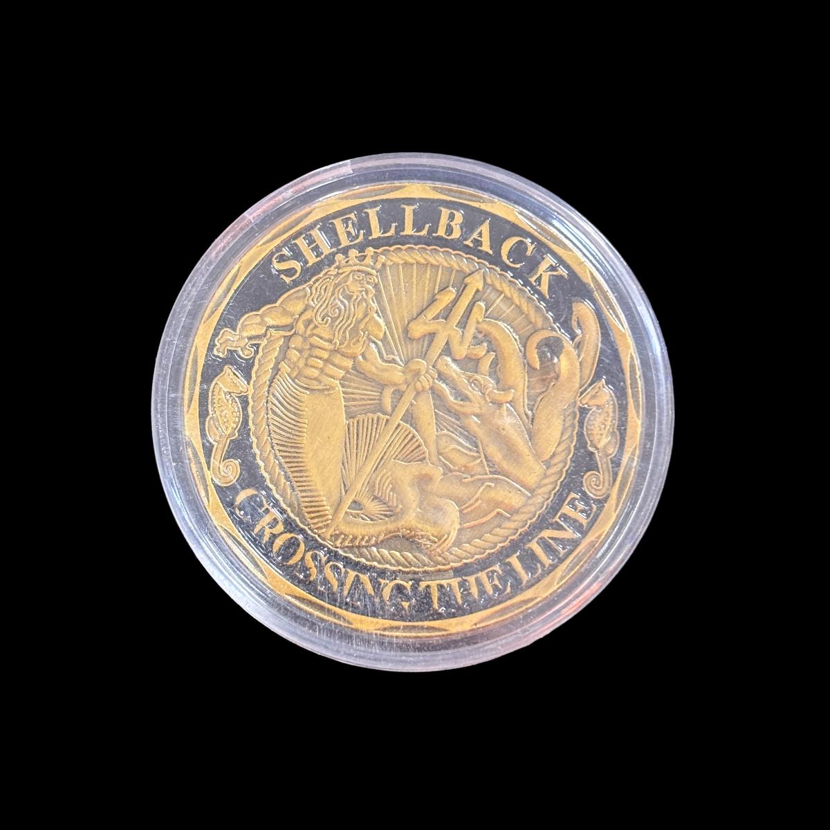 US NAVY SHELLBACK CROSSING THE LINE Herausforderungsmünze