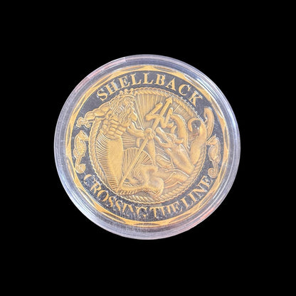 US NAVY SHELLBACK CROSSING THE LINE Herausforderungsmünze