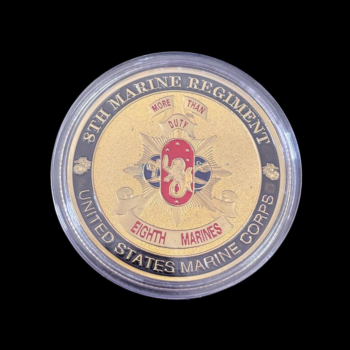 US MARINE CORPS 8. MARINE REGIMENT Herausforderungsmünze