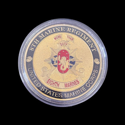 US MARINE CORPS 8. MARINE REGIMENT Herausforderungsmünze