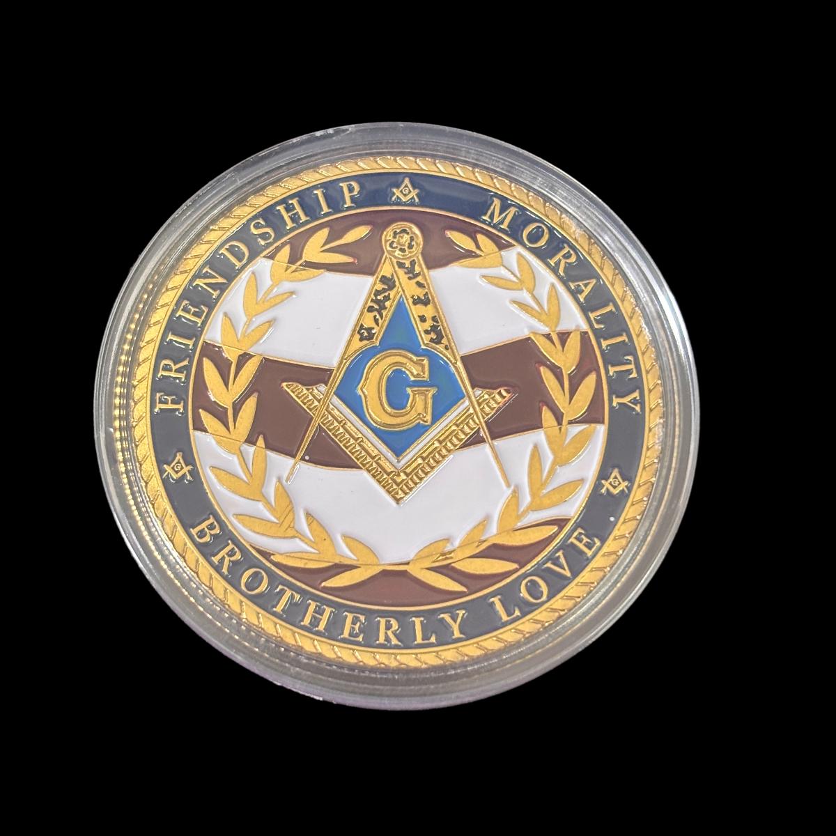 US-Freimaurer-Militärveteranen-Freundschafts-Moral-Brüderliebe-Herausforderungsmünze