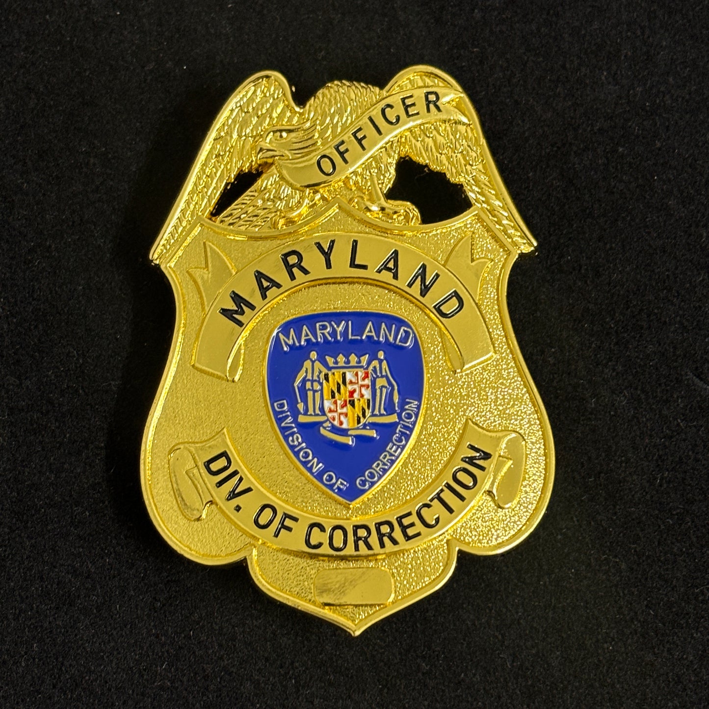 Réplique d'un officier de correction de la division américaine du Maryland, accessoire de film personnalisable