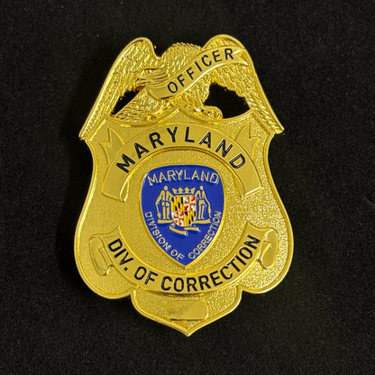 Réplique d'un officier de correction de la division américaine du Maryland, accessoire de film personnalisable