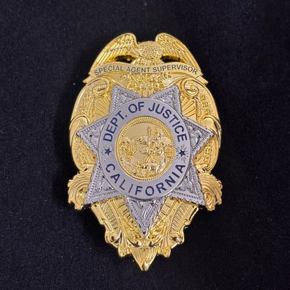 USCalifornia Dept.Of Justice Special Agent Supervisor Replik Filmrequisiten Abzeichen