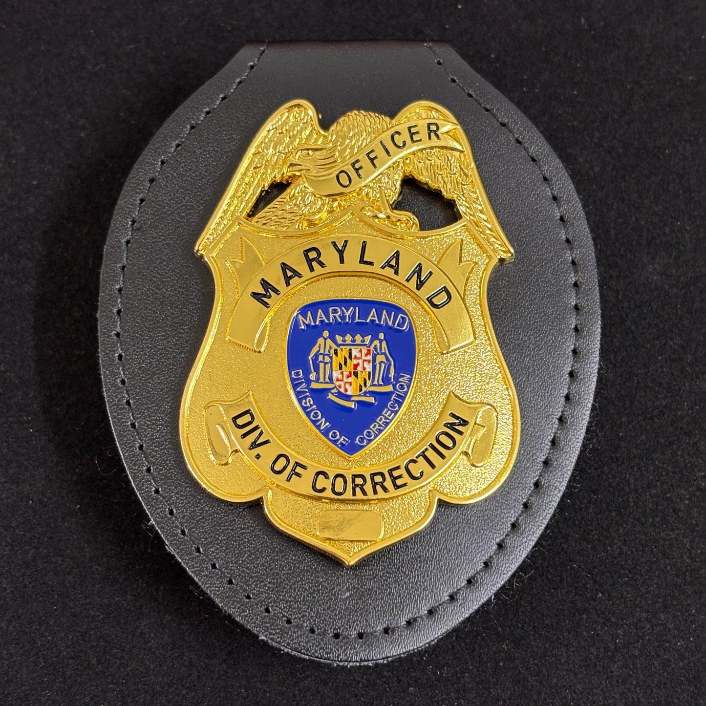 Réplique d'un officier de correction de la division américaine du Maryland, accessoire de film personnalisable