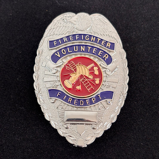 Firefighter Volunteer Firedept Bagde Replica Movie Props