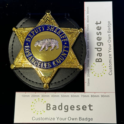 LASD  Los Angeles County deputy Sheriff Bear Badge Customize Number Replica Movie Props