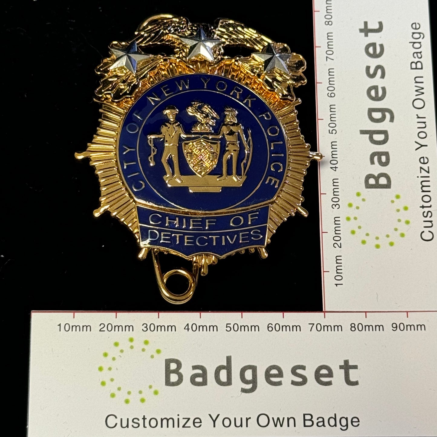 NYPD New York Police Badge Replica Movie Props 3 Star