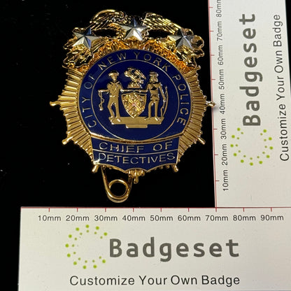 NYPD New York Police Badge Replica Movie Props 3 Star