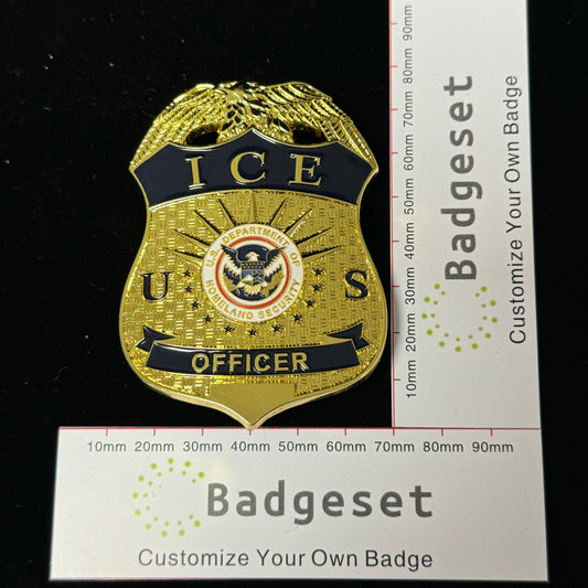 US ICE Officer Badge Replica Movie Props