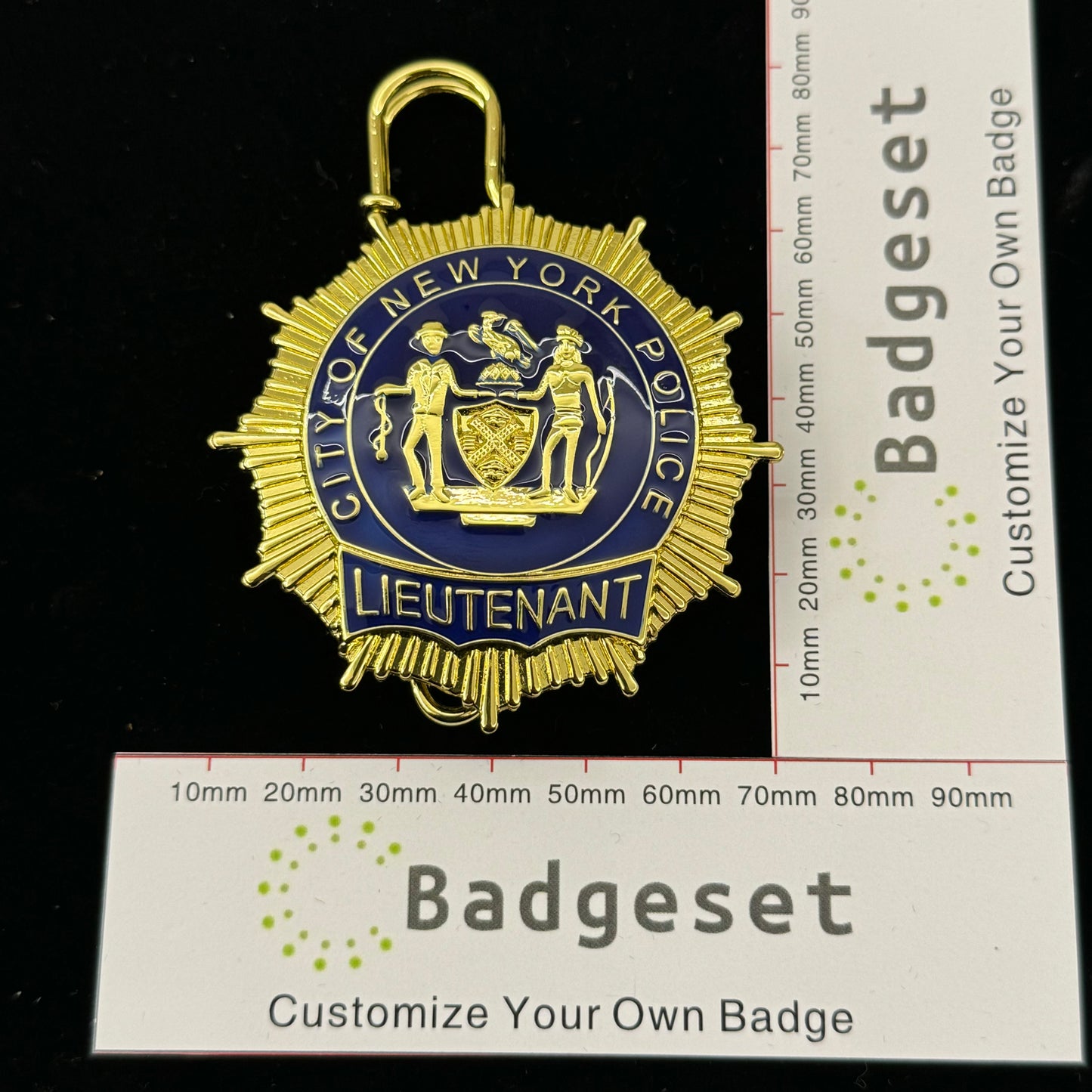 NYPD New York Police LIEUTEANT Badge Replica Cosplay Movie Props