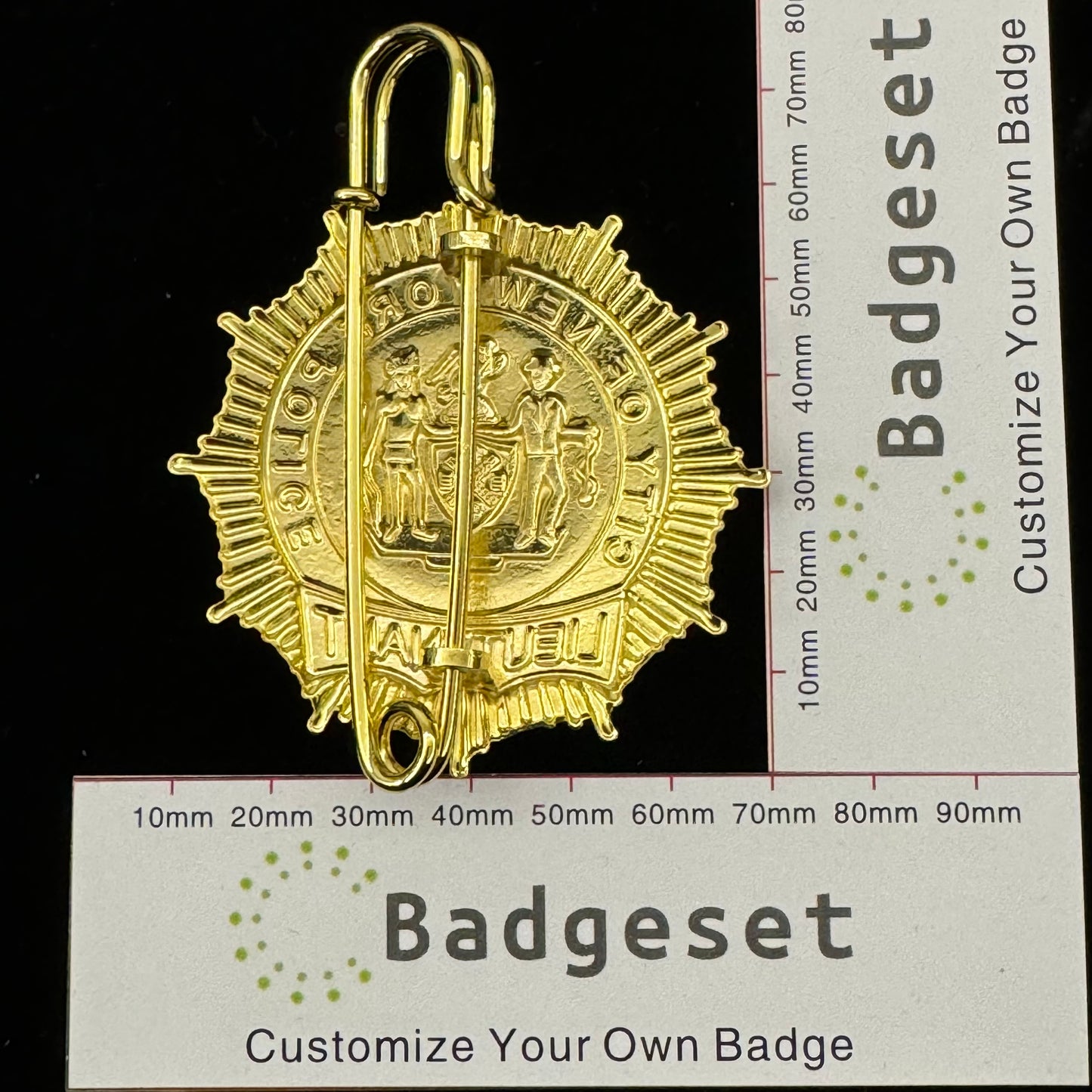 NYPD New York Police LIEUTEANT Badge Replica Cosplay Movie Props