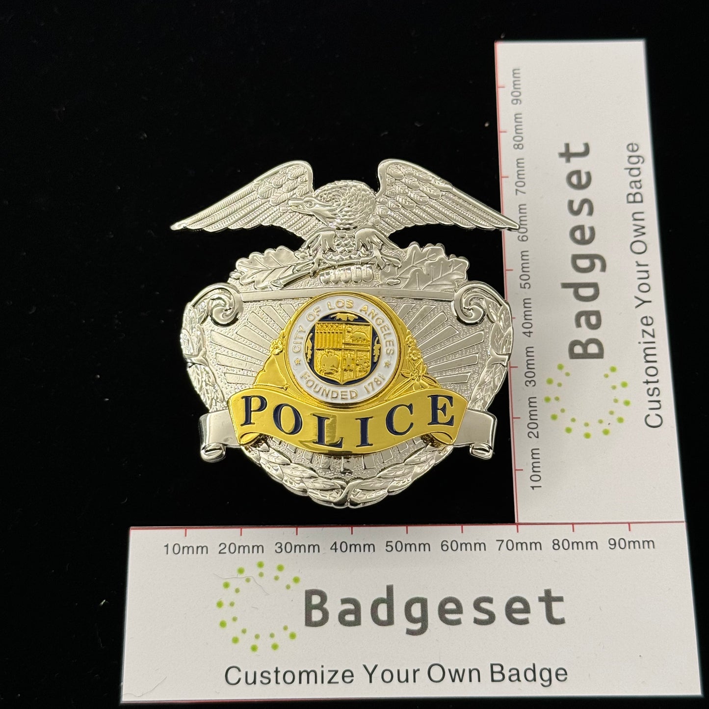 LAPD Los Angeles Police Cap Badge Hat Insignia Replica Movie Props