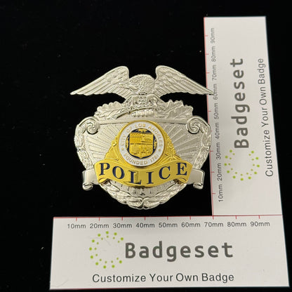 LAPD Los Angeles Police Cap Badge Hat Insignia Replica Movie Props