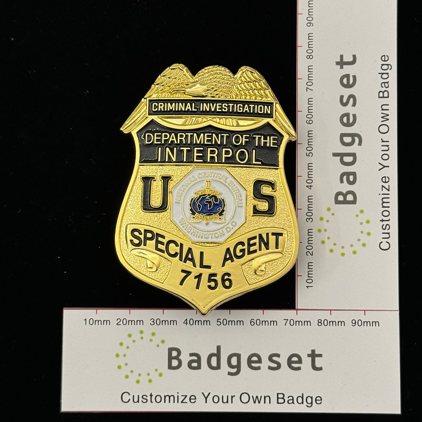 Criminal Investigation Department Of The Interpol Special Agent BADGE Replica Movie Props No.7156