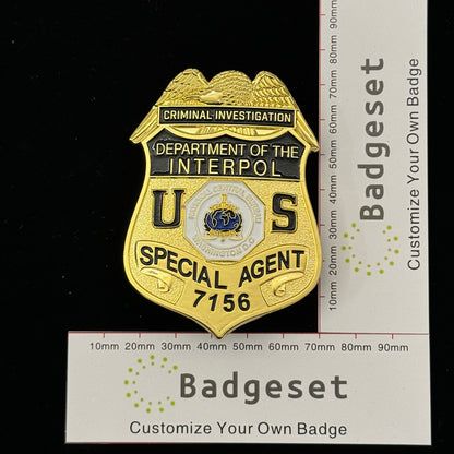 Criminal Investigation Department Of The Interpol Special Agent BADGE Replica Movie Props No.7156