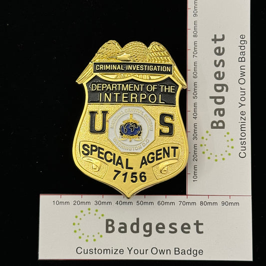 Criminal Investigation Department Of The Interpol Special Agent BADGE Replica Movie Props No.7156