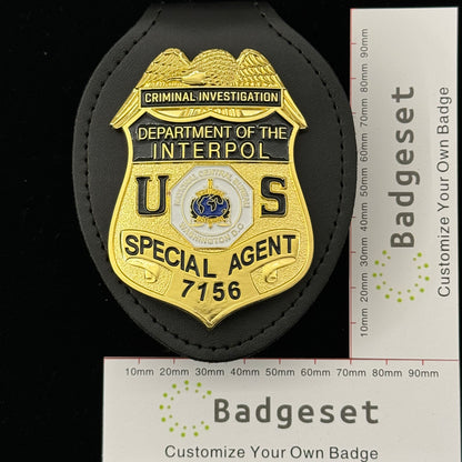 Criminal Investigation Department Of The Interpol Special Agent BADGE Replica Movie Props No.7156