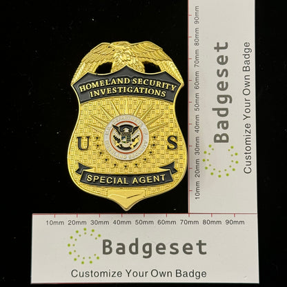 US Homeland Security Investigations Special Agent HSI Replica Movie Props Badge