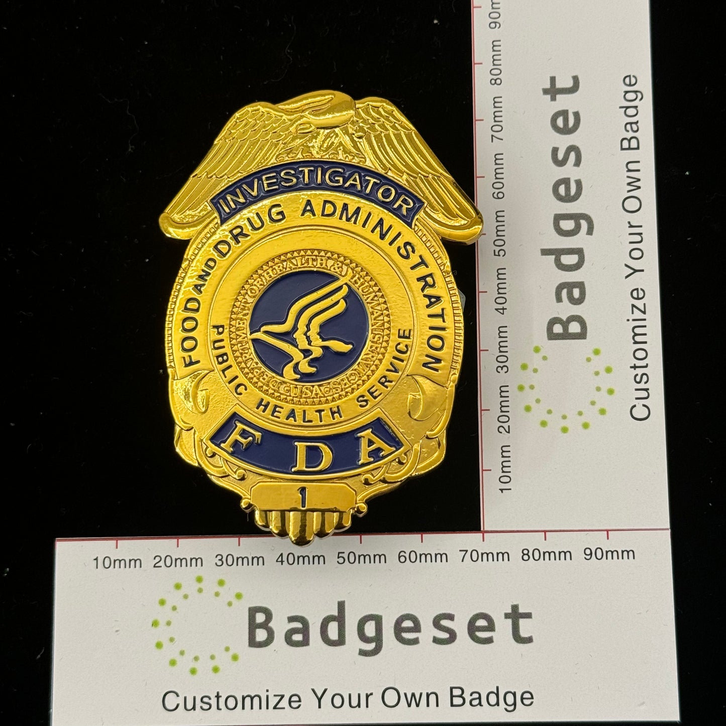 US Investigator FDA Badge Replica Movie Props #1