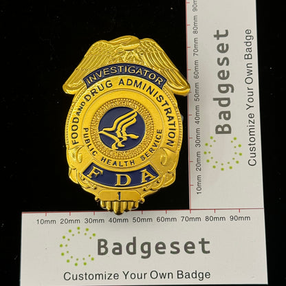 US Investigator FDA Badge Replica Movie Props #1