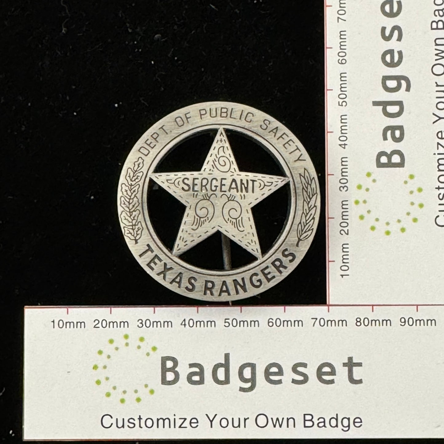 US Texas Rangers Sergeant Badge Replica Movie Props