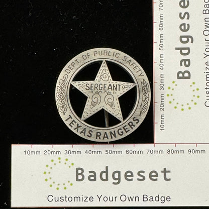 US Texas Rangers Sergeant Badge Replica Movie Props