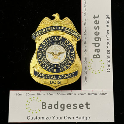 Special Agent Defense Criminal Investigation Service DCIS Badge Replica Movie Props
