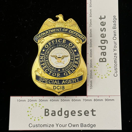 Special Agent Defense Criminal Investigation Service DCIS Badge Replica Movie Props