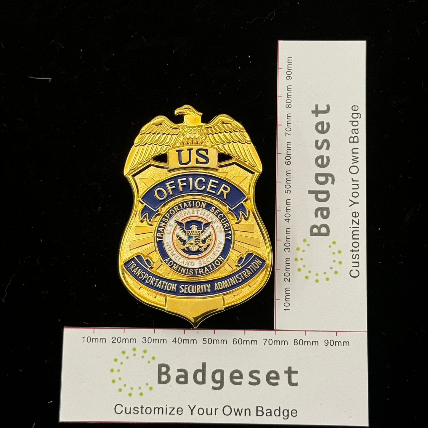 U.S.Transportation Security Administration Officer Badge Customize Number movie props