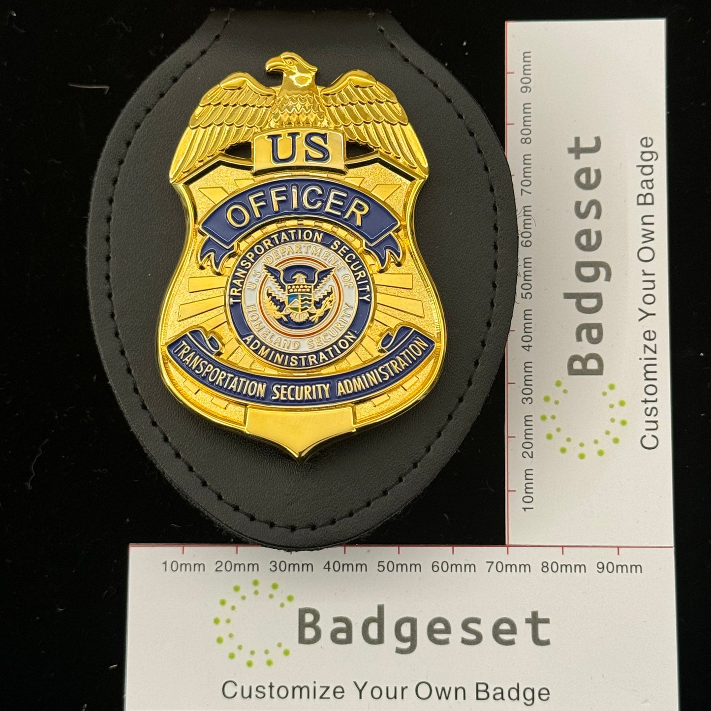 U.S.Transportation Security Administration Officer Badge Customize Number movie props