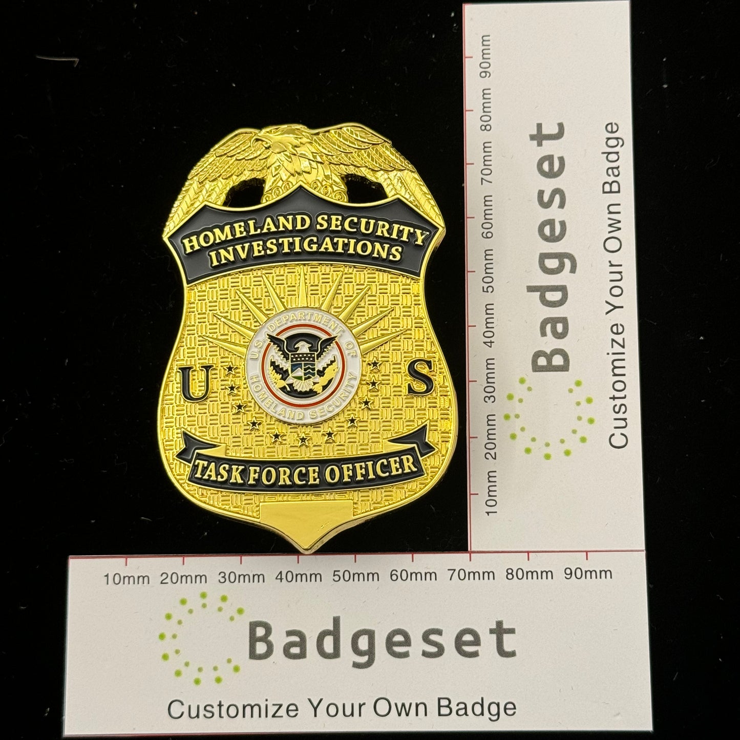 US HSI TFO Task Force Officer Badge Homeland Security Investigations Replica Movie Props