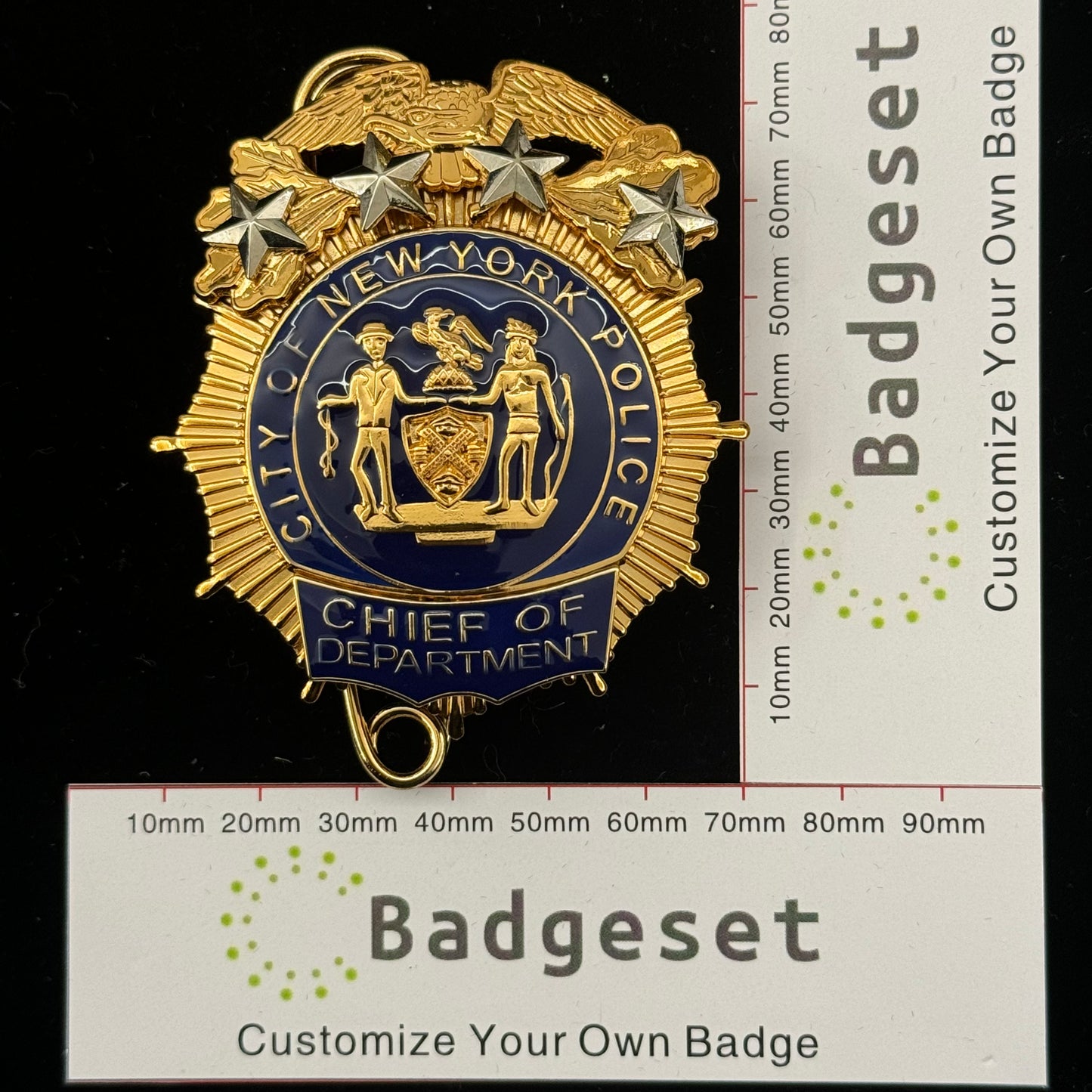 NYPD New York Police Badge Replica Movie Props 4 Star