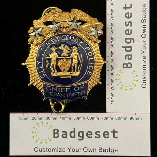 NYPD New York Police Badge Replica Movie Props 4 Star